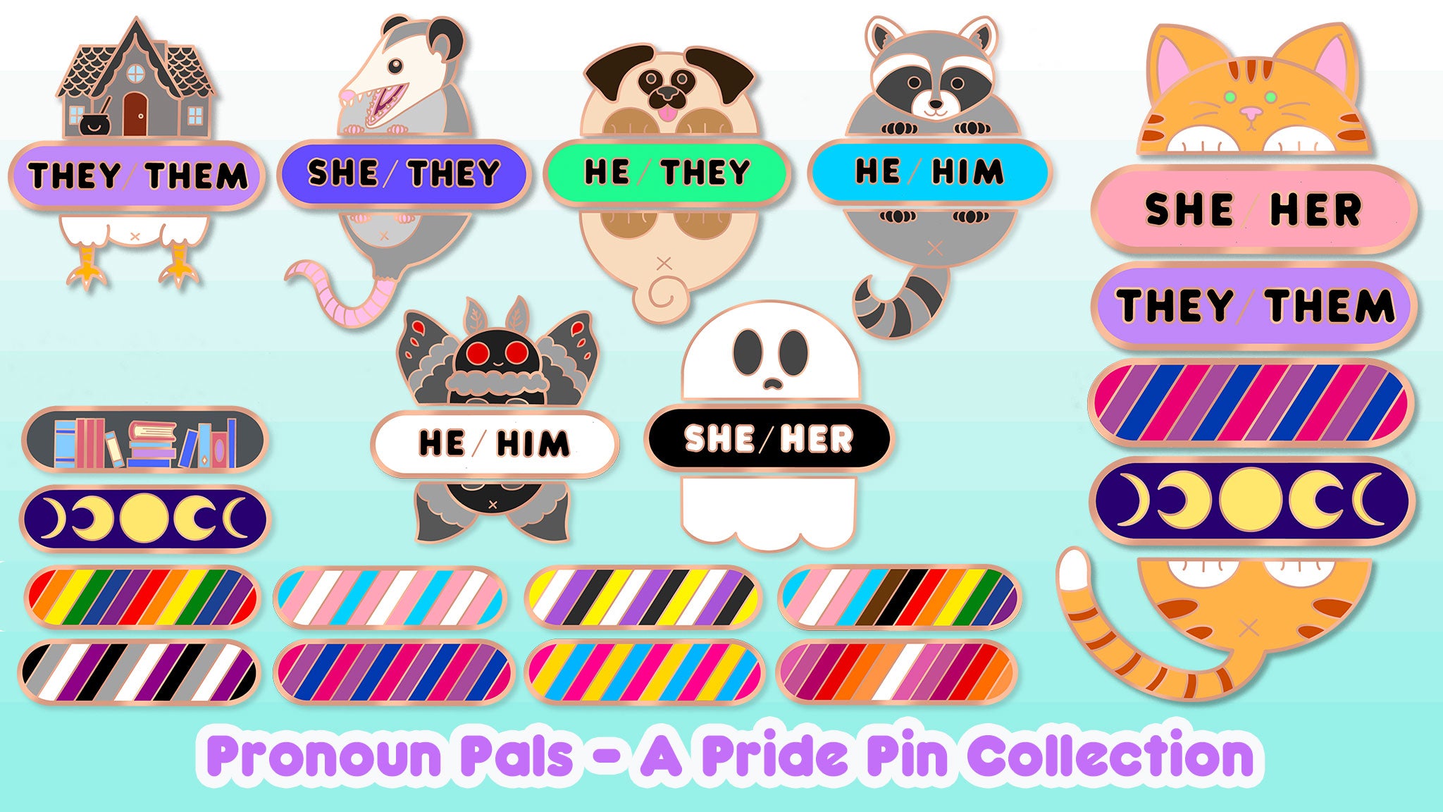 Pronoun Pals A Pride Pin Collection Now Live on Kickstarter! Kitty