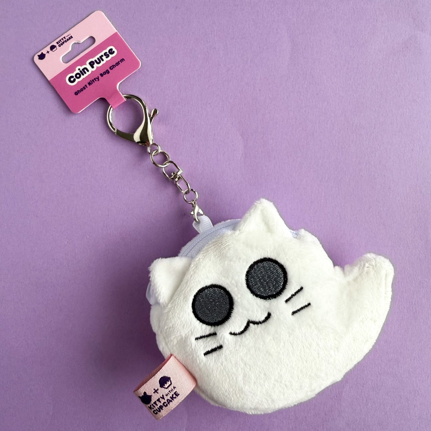 Ghost Kitty Coin Pouch Bag Charm