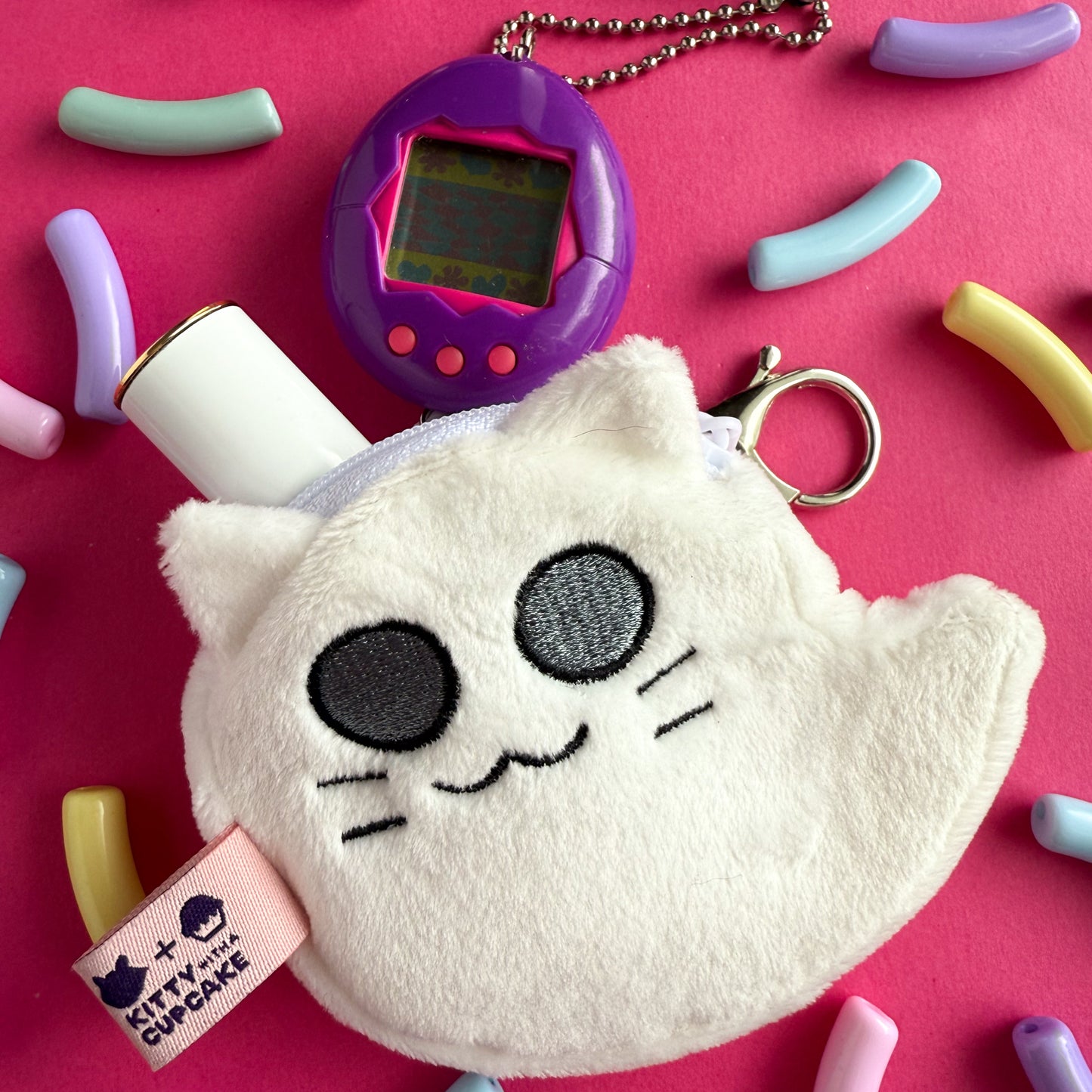 Ghost Kitty Coin Pouch Bag Charm