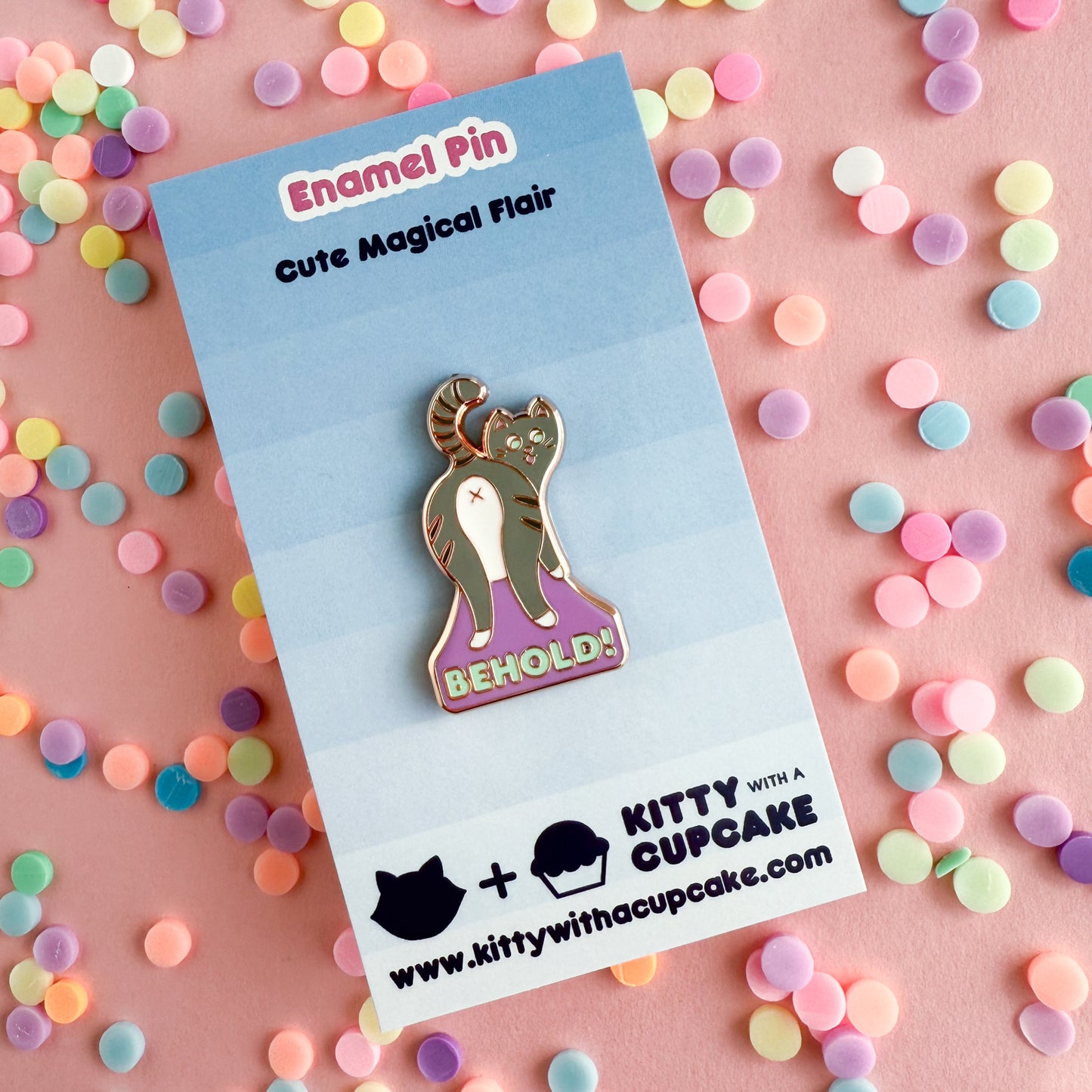 Behold! Cat Enamel Pin