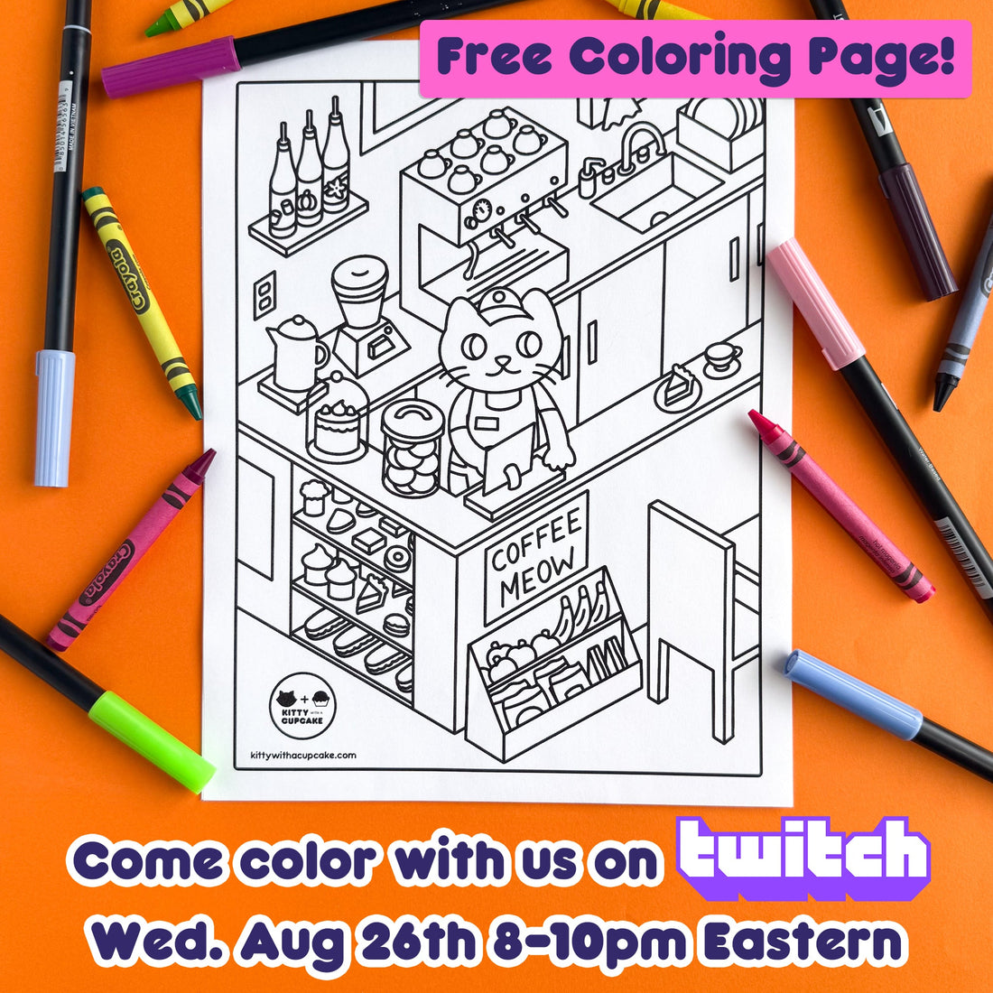 Come color with us! Twitch Stream Coloring Party!