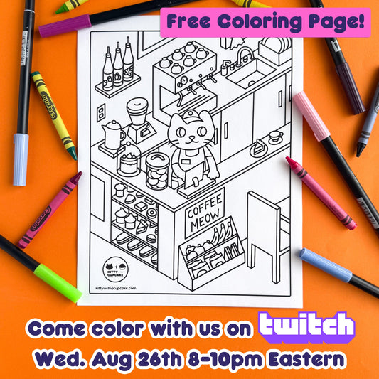 Come color with us! Twitch Stream Coloring Party!