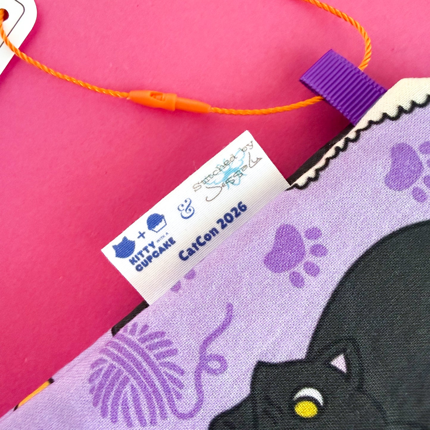 Cat Project Bag Handmade by Stitched By JessaLu