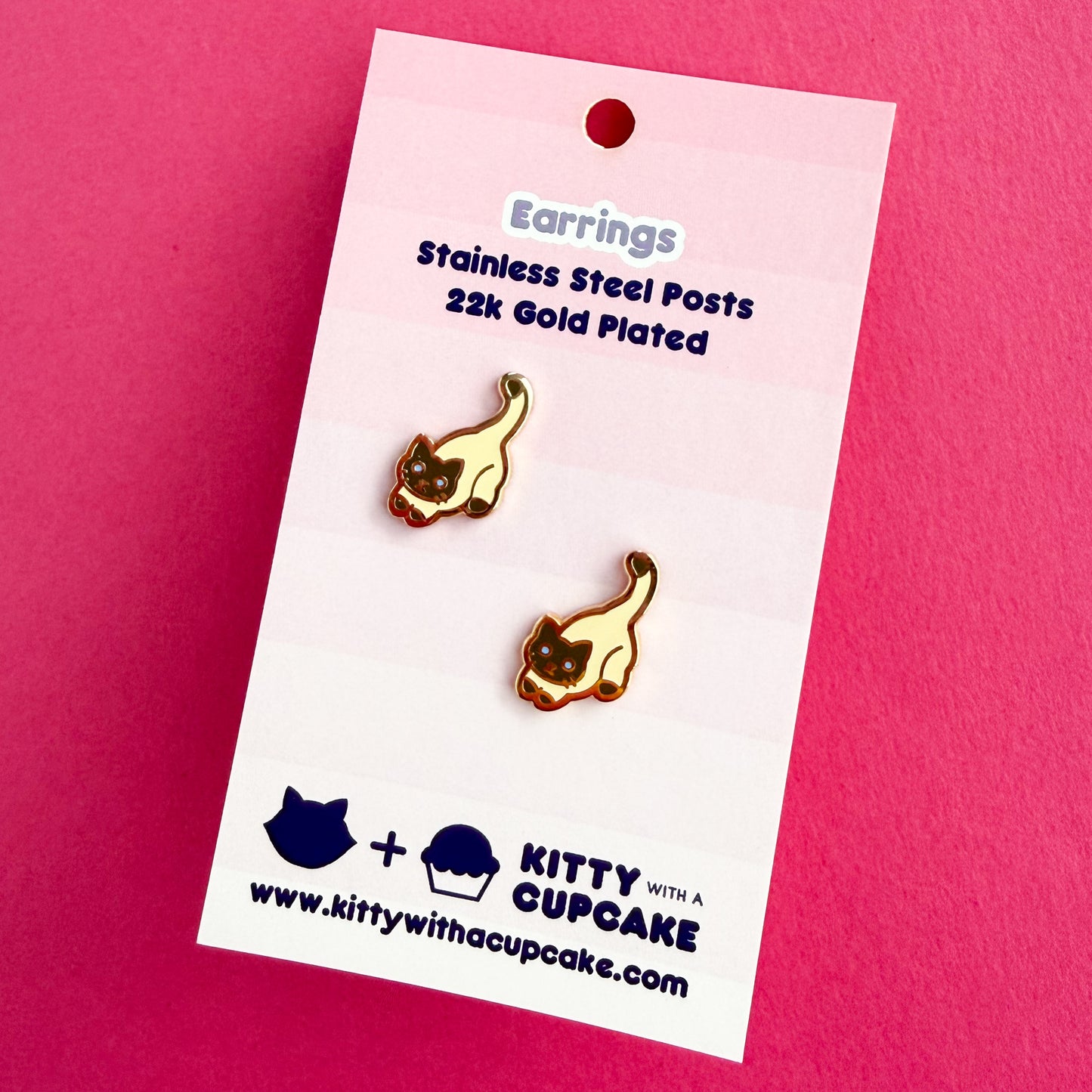 Siamese Cat Earrings