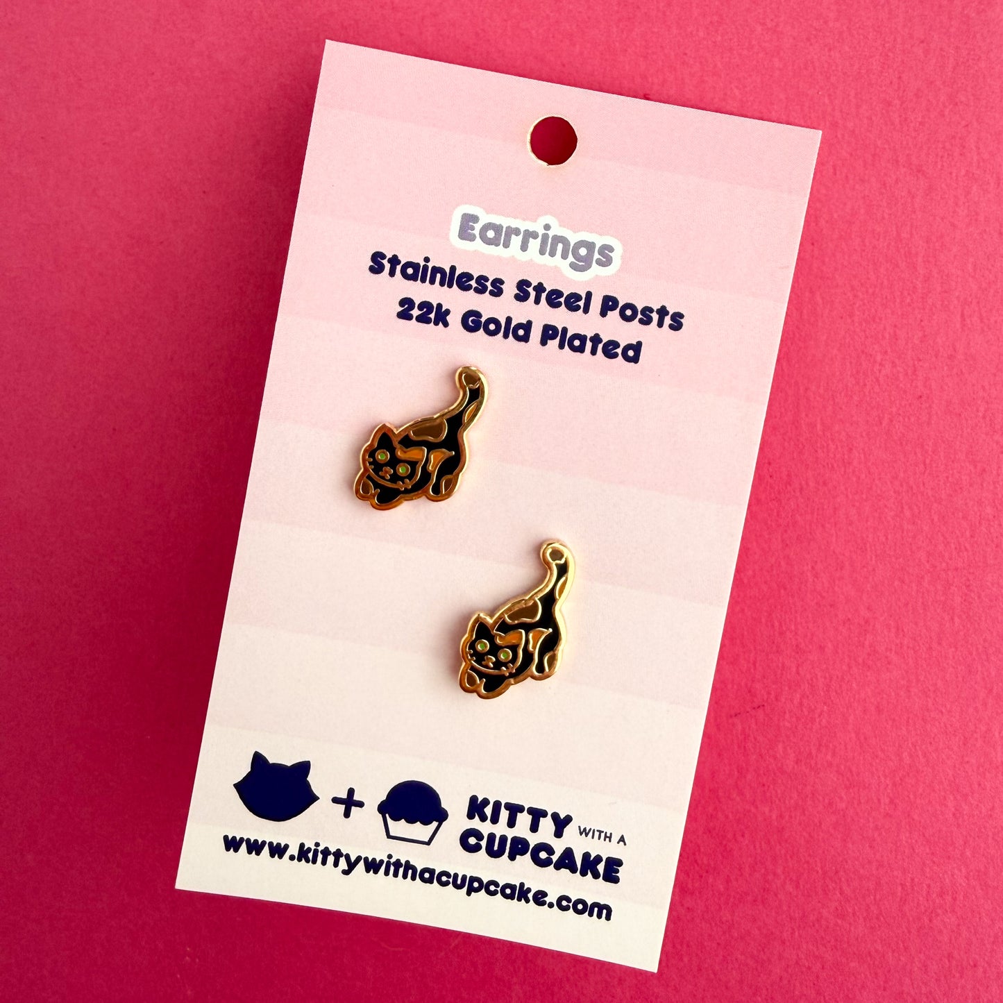 Tortie Cat Earrings