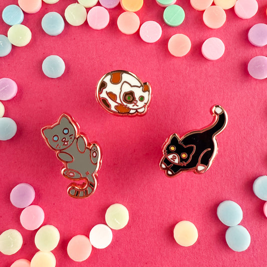 Cats Mini Enamel Pin Pack