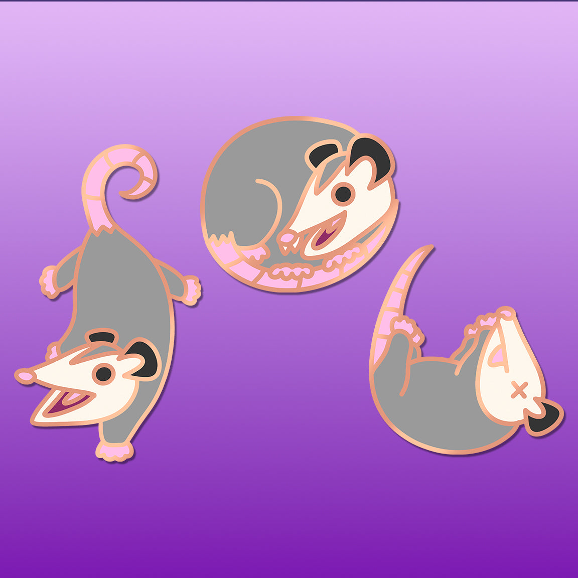 PREORDER: Opossums Mini Enamel Pin Pack