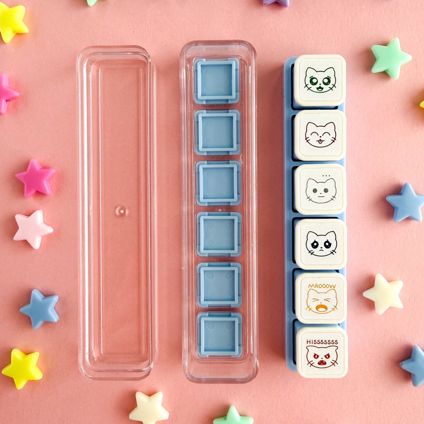 Moody Cats Push Button Stamp