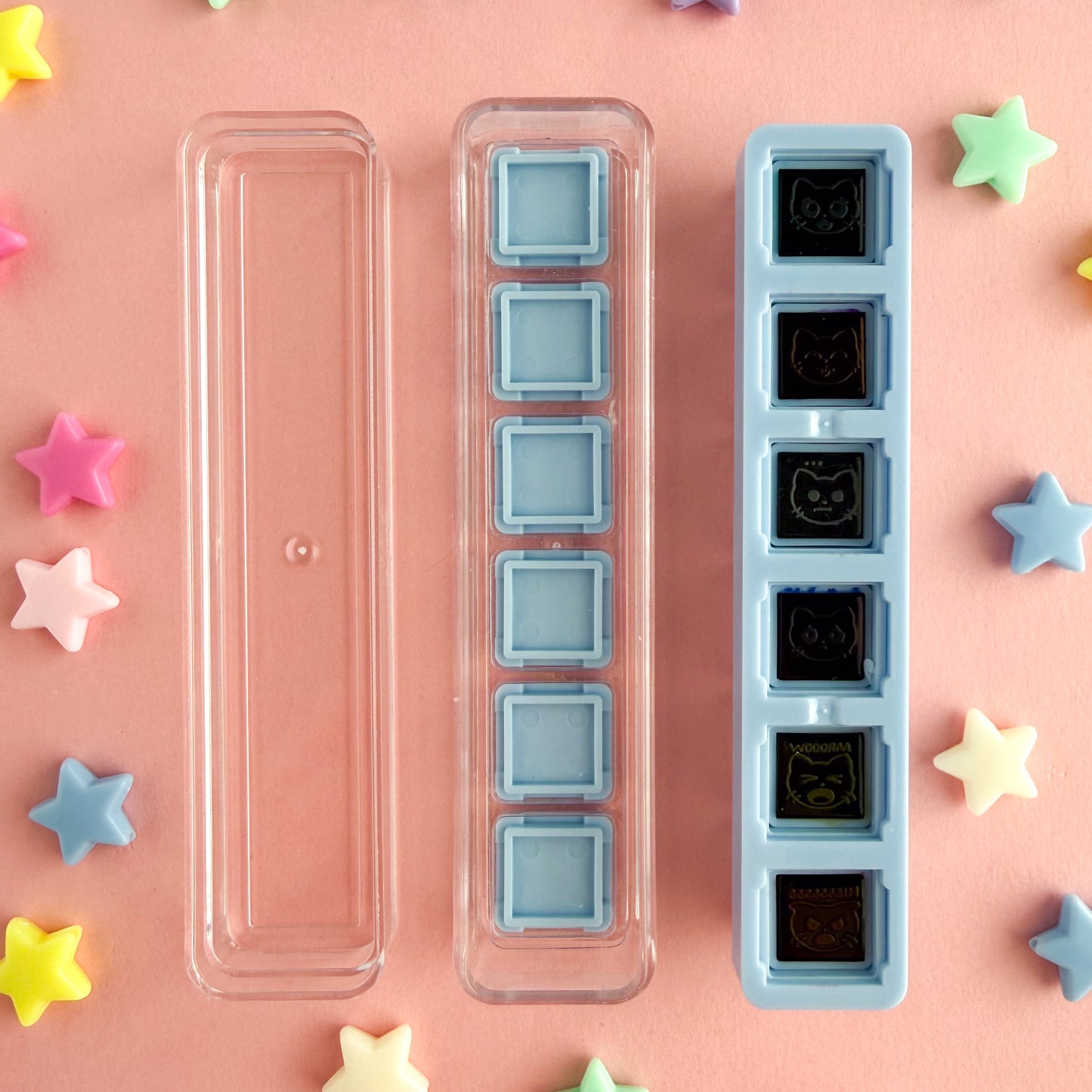 Moody Cats Push Button Stamp