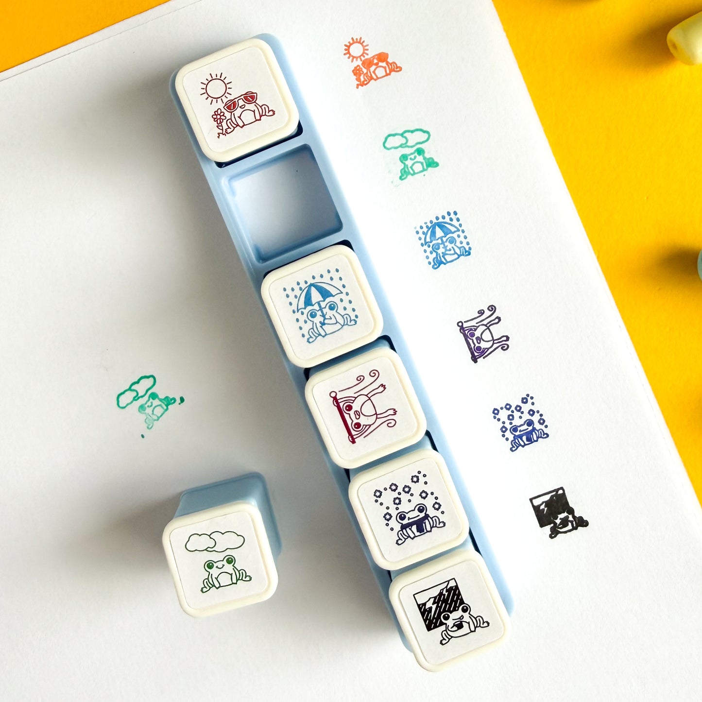 Frog Weather Tracker Push Button Stamp