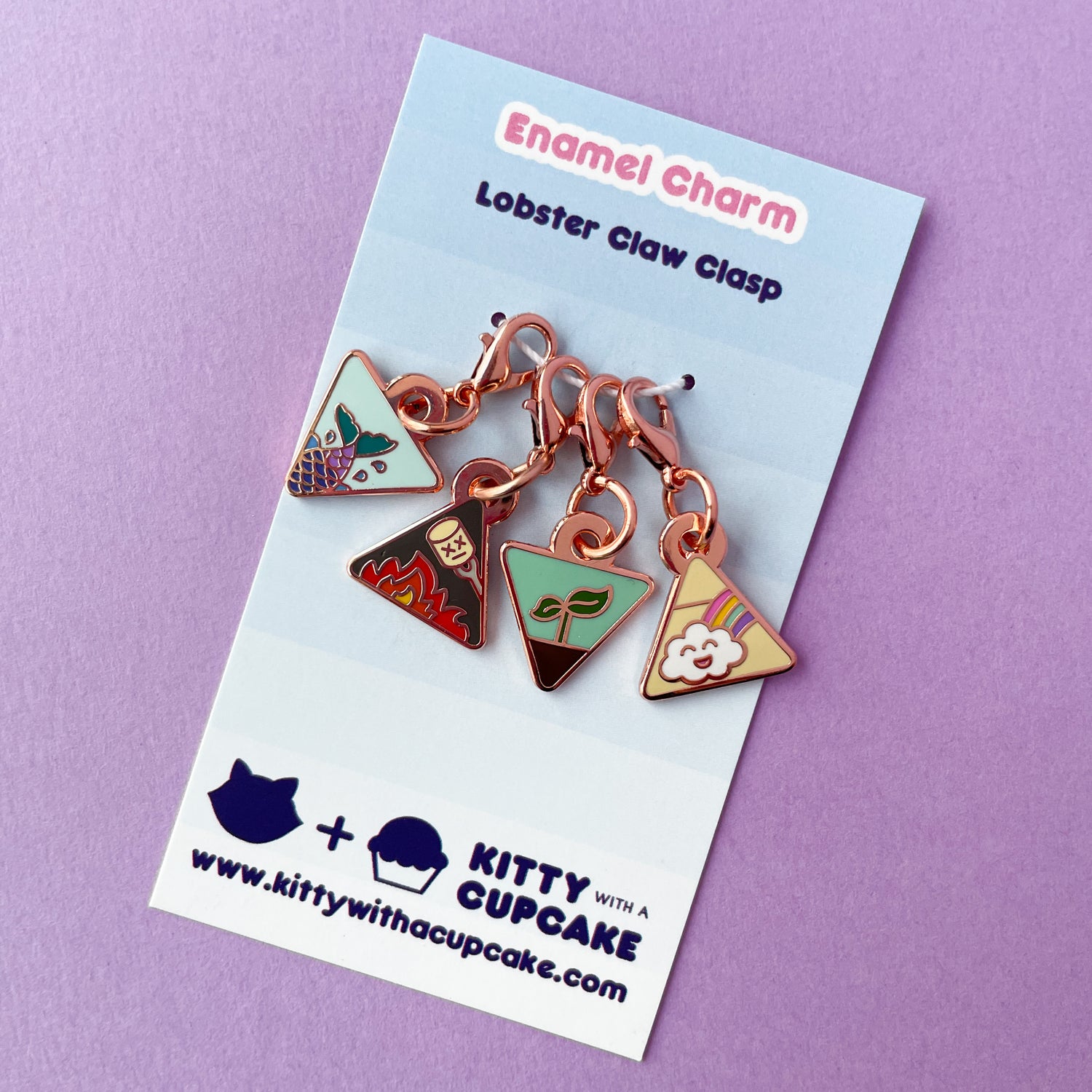 Elemental Charms Full Set of 4 – Kitty With A Cupcake