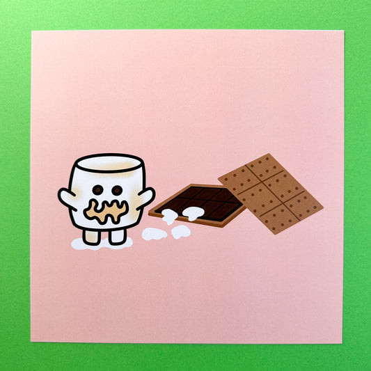 The same print but on a green background.